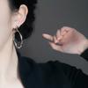 Pendientes circulares vintage para mujer, estilo Hong Kong, con forma de mosquito, sin agujeros, exagerados, para verano.