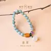 Novo Bracelete de Jade Estilo Chinês para Mulheres, Design de Nicho de Luxo Leve, Joia de Bracelete Exquisita de Alta Qualidade Combinada com Abóbora