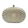 Bolso de Perlas de Alta Gama para Vestir de Noche, Bolso de Mano de Nicho para Mujer, Clutch Elegante Redondo para Qipao, Bolso de Mano para Vestido Estilo Socialité