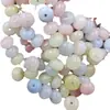 Morgan Stone Multi-Cuentas Jade Cuentas Sueltas Rosa Amarillo Azul Marino Jade Hebilla Separador Cuentas de Ábaco Accesorios para Joyería Cuentas