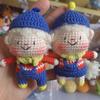 Muñeca de Monstruo de Tres Ojos Colgante de Lana Colgante Tejido a Mano Producto Terminado Muñeca de Ganchillo Hecha a Mano Colgante de Ganchillo Producto Terminado