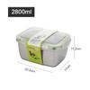 Caja hermética de acero inoxidable 304 para conservación de alimentos con tapa, lonchera rectangular para conservación de alimentos, almacenamiento en refrigerador y congelador