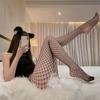 Yujie medias negras de malla grande para mujer, primavera y otoño, sexy, delgadas, sexys, leggings de rejilla, pantimedias, calcetines con piernas rasgadas