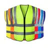Chaleco de seguridad reflectante se puede imprimir con texto, adecuado para sitios de construcción, saneamiento y trabajos de construcción, transpirable, de alta visibilidad, chaleco de ciclismo multibolsillos