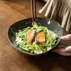 Tigela de Formato Especial Estilo Retrô Japonês Tigela de Cerâmica Atacado Louças Domésticas Tigela para Legumes Tigela para Salada de Frutas Tigela Irregular Criativa