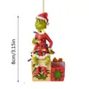 Decoração de Natal Transfronteiriça Acrílico Dourado Vermelho Sino de Natal Grande Pó Dourado Relógio Dragão Pendurar na Janela Parede Porta