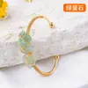 Pulsera de seda de piedra de cristal natural transfronteriza pulsera chapada en oro pulsera de mineral irregular de bobinado pulsera al por mayor