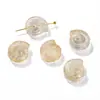 Contas de Caracol em Vidro Iridescente Pintado a Ouro, Contas Soltas de Vidro, Materiais para Acessórios de Cabelo Artesanais DIY Estilo Antigo, Materiais para Montagem de Pulseiras