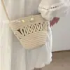 Bolsas Populares de Este Año para Mujer 2023 Nuevo Diseño de Nicho Bolso de Hombro Único Cruzado Bolso Cubo Tejido Único de Verano Versátil