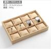 Plato de almohada pequeño de terciopelo con forma de flor de hielo, 12 rejillas, caja de almacenamiento de pulseras, accesorios de puesto, placa de exhibición de joyas y relojes