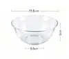 Tazón de plástico cristal desechable, Material PS de grado alimenticio, transparente