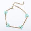 Pulsera de acero de titanio con mariposa y clip de cadena O transfronteriza, chapada en oro de 18 quilates al vacío, acero inoxidable, retención de color, buena moda.