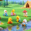 Micro-paisagem Pato Amarelo Fofo Boneca de PVC Decorações DIY Acessórios para Jardinagem Paisagismo Decorações de Mesa Carro Pequenos Enfeites