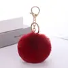 Chaveiro Bola de Pelo Falso de Coelho Rex 8cm Pingente de Bolsa Bola de Pelúcia Acessório de Roupa Decoração Elemento da Moda: Volta