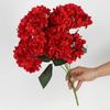 Buquê Alto de Hortênsias Artificiais 5 Hortênsias Francesas Casamento Exportação Fundo de Seda Parede Flores Artificiais Decoração Fabricante Atacado