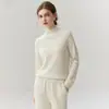 Zhenrong~Suéter de punto Consinee 100% Cachemir de tres hebras engrosado de cinco agujas para mujer, capa base adelgazante holgada