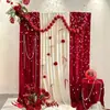 Set de Decoración para Habitación de Boda Estilo Coreano para la Novia, Incluye Cortinas para el Novio, Adecuado para Sala de Estar y Dormitorio, Bata de Mañana, Fondo para Fotos y Pared de Fondo con Palabra Feliz