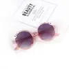 Nuevas gafas de sol estilo coreano marco transparente dibujos animados moda protección UV montura redonda gafas de sol gafas de sol para viaje