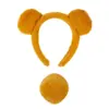 Linda Diadema de Oso Abeja Winnie the Pooh Felpa Cara de Niña Diadema para Lavado Facial Dibujos Animados Orejas de Oso Amarillo Diadema de Animal