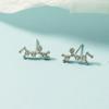 Pendientes de doce constelaciones elegantes personalidad de Corea del Sur estrellas simples frescos pendientes combinables para mujer agente de compras directo de fábrica