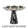 Plato de Fruta Moderno de Mármol de Diseñador Plato de Fruta Abstracto de Metal Bandeja de Almacenamiento de Escritorio Adornos de Decoración de Lujo Ligero