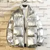 Chaqueta acolchada de algodón pluma para hombre 2023 nueva chaqueta acolchada de algodón marca de moda chaqueta pan chaqueta acolchada de algodón moda guapo brillante abrigo de invierno moda