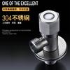 Válvula angular acero inoxidable 304 para pared alargada doméstica engrosada una entrada dos salidas boca larga doble interruptor T