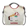 Bolsa Saco Fofa Bordada Estilo Japonês Dachshund para Mulheres 2026 Novo Modelo Bolsa para Celular Bolsa de Ombro Transversal para o Dia a Dia Preta
