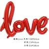 Globos de Papel de Aluminio de una Pieza 'Carta de Amor' en Tamaños Grande, Mediano y Pequeño para Decoración Festiva