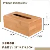 Caixa de Lenços de Papel de Madeira de Bambu Caixa de Lenços Retrátil para Casa Caixa de Lenços para Armazenamento Doméstico Caixa de Lenços Retrátil para Escritório Trava Inferior Retrátil