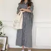 Vestido Camisa Xadrez de Algodão e Linho Estilo Harajuku Longo Coreano Chegada Nova Primavera e Verão 2022 Manga Curta Solto ebay