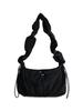 Bolso bandolera de nailon con diseño de nube de encaje vintage plisado de estilo coreano para mujer, con diseño de cordón ajustable
