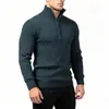 Suéter de punto de cuello alto medio para hombre de AliExpress transfronterizo, moda juvenil de otoño e invierno europeo y americano, camisa básica casual