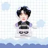 Robô de Corda de Acrílico He Junlin Caminhando Figura de Brinquedo Mercadoria de Celebridade Feito Sob Medida de Acordo com Sua Imagem