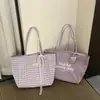 Bolsa Tote de Verão com Aparência Sofisticada, Dupla Face, para Mulheres, Bolsa Tote de Compras de Grande Capacidade, Bolsa de Ombro Casual e Versátil para o Dia a Dia