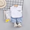 Conjunto de Chaleco para Niños 2020 Ropa de Algodón para Niños Atuendo de Verano para Niños Chaleco sin Mangas de Perro Conjunto de Dos Piezas para Niñas Seguridad Clase A
