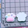 Pinza para el pelo con forma de garra de gato, color crema brillante, garra de perro, garra de oso, pinza para el pelo, cuerda para el pelo, pegatina para el refrigerador, funda de teléfono, accesorios decorativos de resina.
