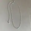 Collar de Flor Tejida con Perlas Inspirado en el Diseño para Mujer, Único y Moderno, Gargantilla y Cadena para Clavícula Versátil
