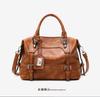 Bolso Boston de Cuero Encerado Retro Nuevo Transfronterizo Bolso de Mujer Elegante Colgante Bolso de Mano Europeo y Americano de Hombro Cruzado