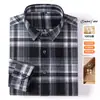 Camisa de franela a cuadros de alta gama, talla grande transfronteriza para hombre, casual, manga larga, abrigo para primavera y otoño de Amazon, camisa para hombre