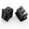 Certificado ETL KCD1 Negro Tres Patas Tres Velocidades Punto Plateado de Cobre 15*21 Interruptor de Encendido Basculante para Ventilador Eléctrico