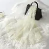 Chal de encaje, Estilo fino de primavera y verano, Bufanda de seda de color liso, Dulce decoración de punto, Bufanda para el cuello de perlas estilo francés, Protección solar transfronteriza