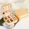 Caja de Almacenamiento Pequeña de PU Brillante para Joyería al por Mayor Almacenamiento de Joyas Pendientes Pendientes Collar Caja de Regalo para Joyería