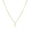 Collar con Colgante de Acero Inoxidable de 26 Letras Más Vendido en Amazon para Mujeres Cadena para Clavícula Versátil de Nicho Collar de Moda Normcore