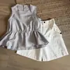 Vestido Regata Estilo Coreano com Barra Franzida e Cordão, Design Simples de Gola Redonda Sem Mangas Emagrecedor, Top Soltinho Sem Mangas para Mulheres