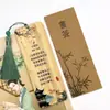 Marcadores de Bambú Estilo Chino, Poesía Antigua de Li Yu, Estudiantes de Primaria Aprendiendo Poesía Antigua, Etiquetas de Madera y Bambú, Etiquetas Colgantes Creativas, Material de Bambú