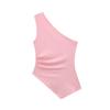 Blusas Plisadas Camisas de Mujer Asimétricas Transfronterizas Descubiertas Comercio Exterior Ropa de Mujer Estilo Europeo y Americano Dobladillo Verano
