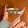Pulsera Mariposa Amor Flor Círculo Interno Atracción de la Fortuna Plata Pura 9999 Moda Versátil Nicho Fresco Exquisito Regalo para Novia