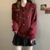 Otoño e Invierno 2026 Nuevo Suéter Abrigo Floral Bordado Cárdigan de Punto Holgado Top Prendas de Abrigo de Moda para Mujer Principios de Otoño