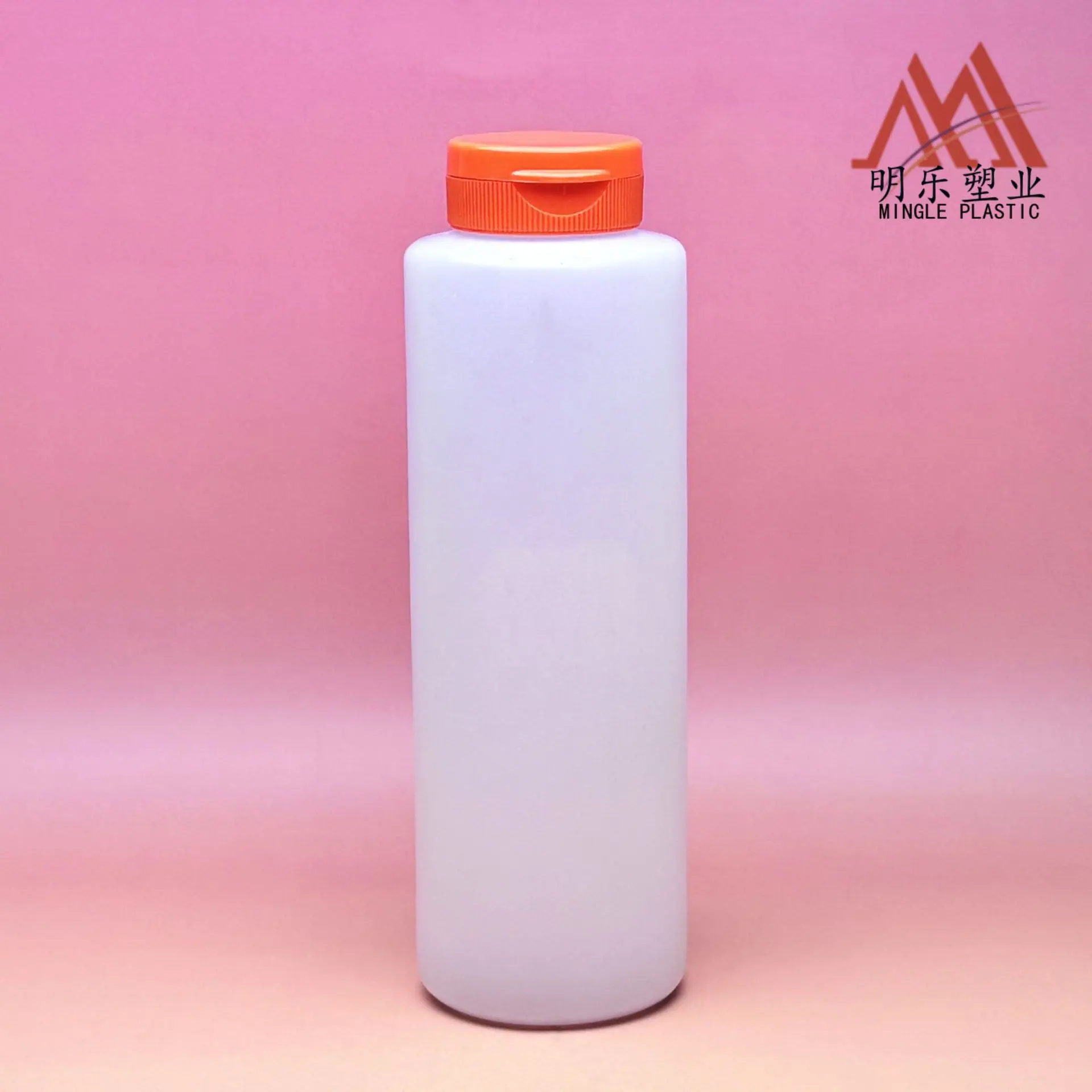 500ML直筒圆广口HDPE翻盖瓶(38-400)-01